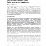 FOOD SECURITY IN BANGLADESH – Achievements and Challenges