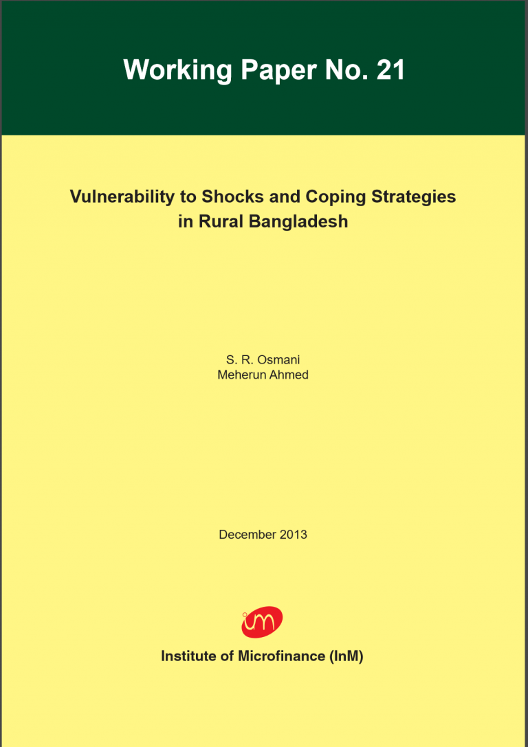 Working Paper No. 21: Vulnerability to Shocks and Coping Strategies in Rural Bangladesh