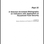 A Selected Annotated Bibliography on Indicators with Application to Household Food Security
