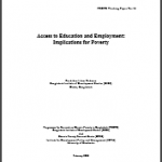 Access to Education and Employment – Implications for Poverty
