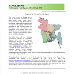 BANGLADESH Full Country Visit Report – 19 to 25 July 2009 by