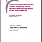 Bringing social protection down to earth – Integrating climate resilience and social protection for the most vulnerable