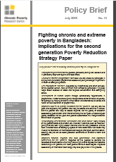 Fighting chronic and extreme poverty in Bangladesh: implications for the second generation Poverty Reduction Strategy Paper