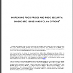 Increasing Food Prices and Food Security – Diagnostic Issues and Policy Options