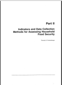 Indicators and Data Collection Methods for Assessing Household Food Security – Part II