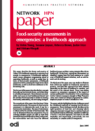 Network HPN Paper – Food-security assessments in emergencies : a livelihoods approach