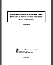 Operationalizing Household Food Security in Development Projects: An Introduction