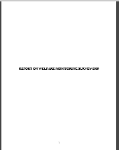 Report on Welfare Monitoring Survey-2009