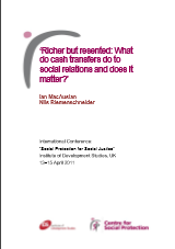 Richer but resented: What do cash transfers do to social relations and does it matter?