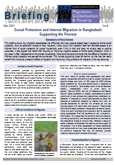 Social Protection and Internal Migration in Bangladesh: Supporting the Poorest