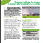 The National Food Policy Plan of Action – A framework for investing in food security