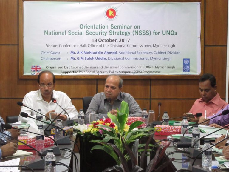 Orientation Seminar on National Social Security Strategy (NSSS) for UNOs in Mymensingh Division