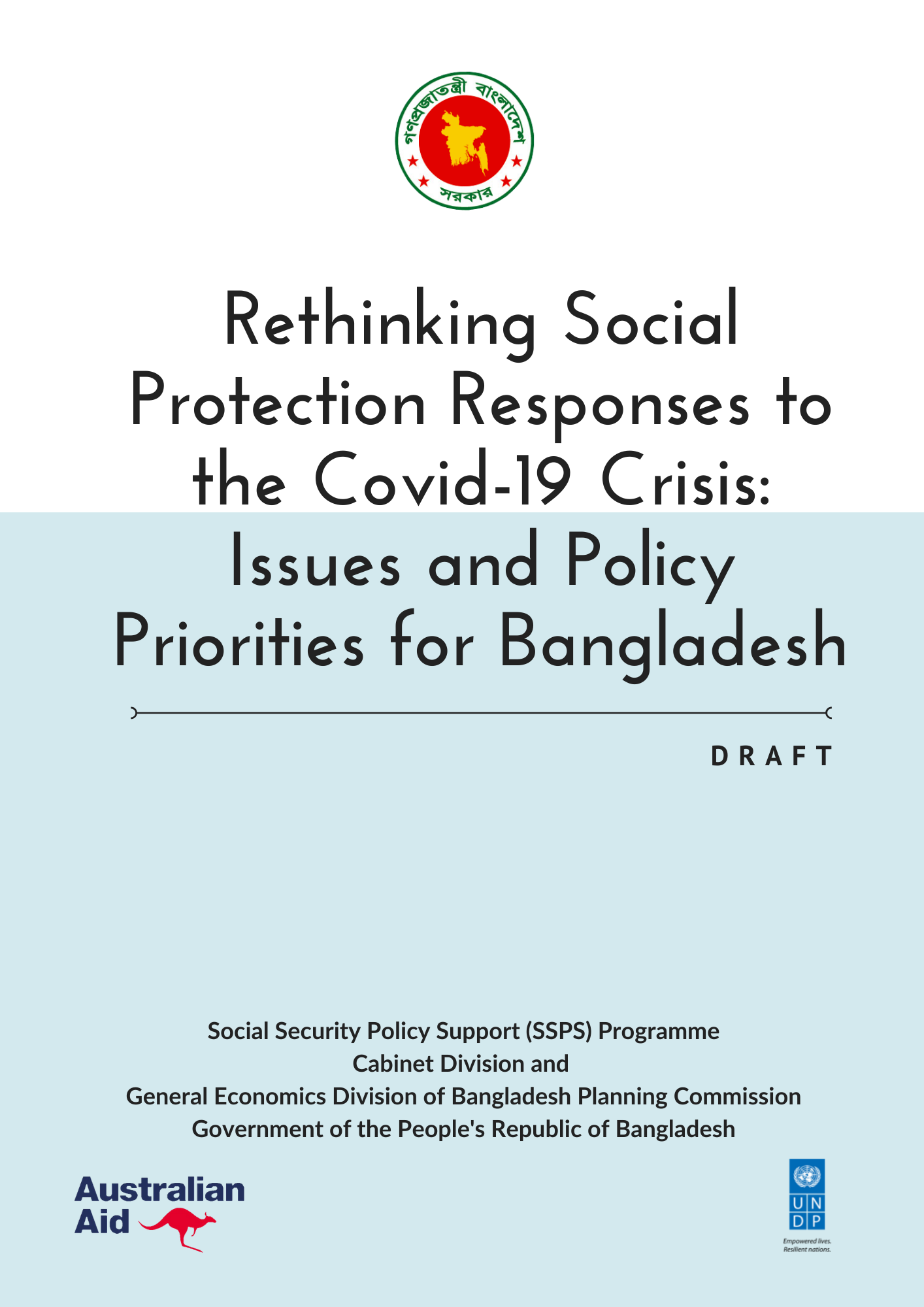 Rethinking Social Protection Responses to the Covid-19 Crisis: Issues and Policy Priorities for Bangladesh