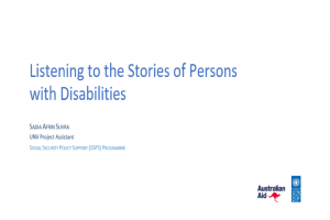 Listening to the Stories of Persons with Disabilities