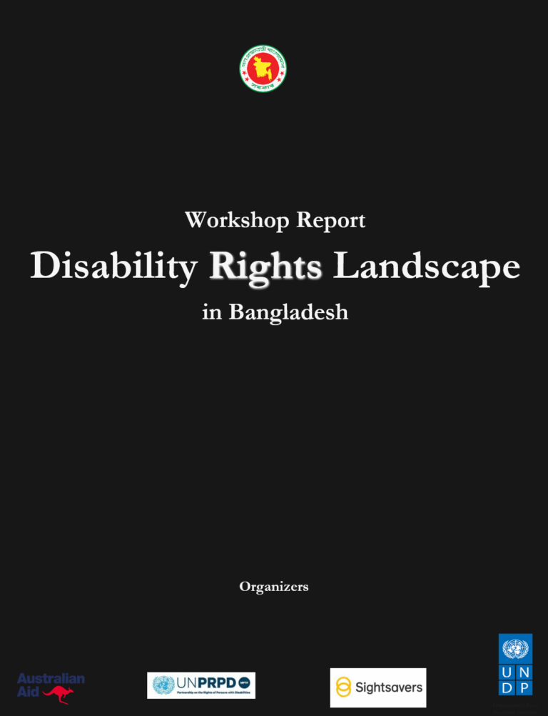 Disability Rights Landscape In Bangladesh-Draft