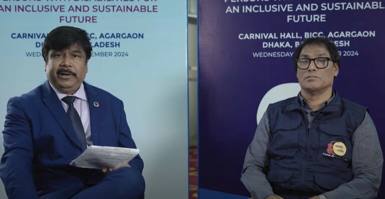 Mr. Jahangir Alam, Executive Member, Visual Impaired Society.