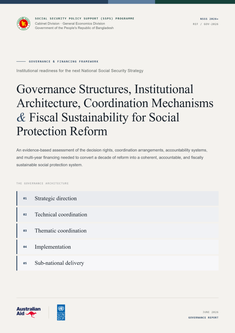 Governance Structures, Institutional Architecture, Coordination Mechanisms & Fiscal Sustainability for Social Protection Reform