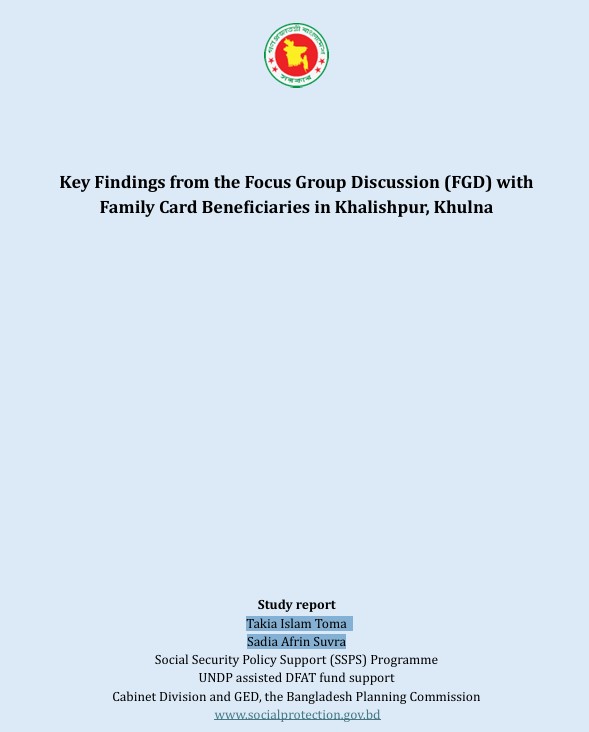 Key Findings from the Focus Group Discussion (FGD) with Family Card Beneficiaries in Khalishpur, Khulna